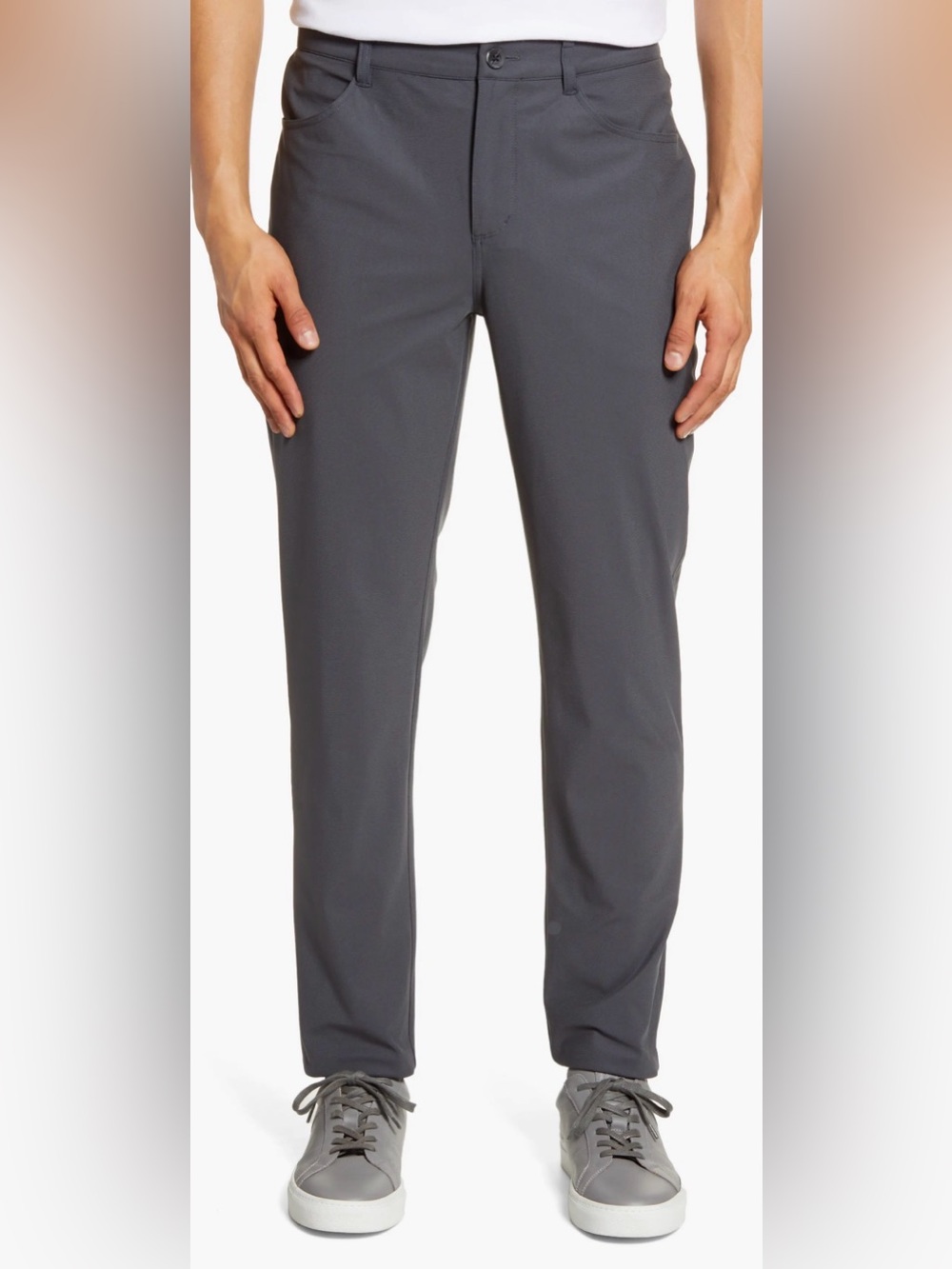 Vuori Men's Meta Athletic Charcoal Gray Stretch Chinos size 38x32 classy
